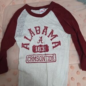 Soffe Alabama Crimson Tide Long Sleeve Tee - Red and Cream
